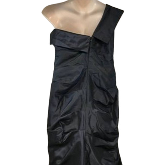 Rickie Freeman for Teri Jon One Shoulder Navy Evening Cocktail Gown 14 - Picture 8 of 8